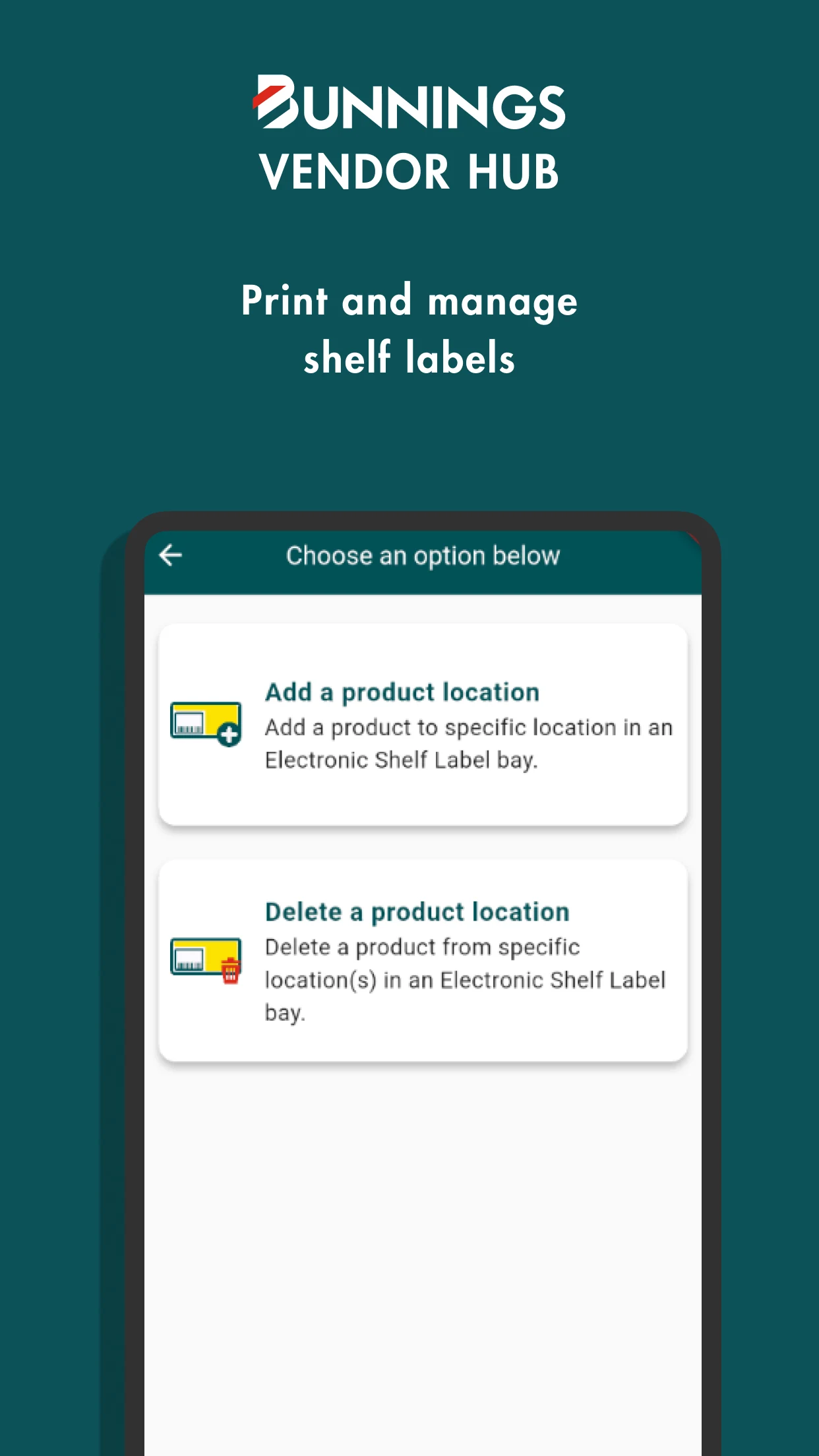 Bunnings Vendor Hub screenshot