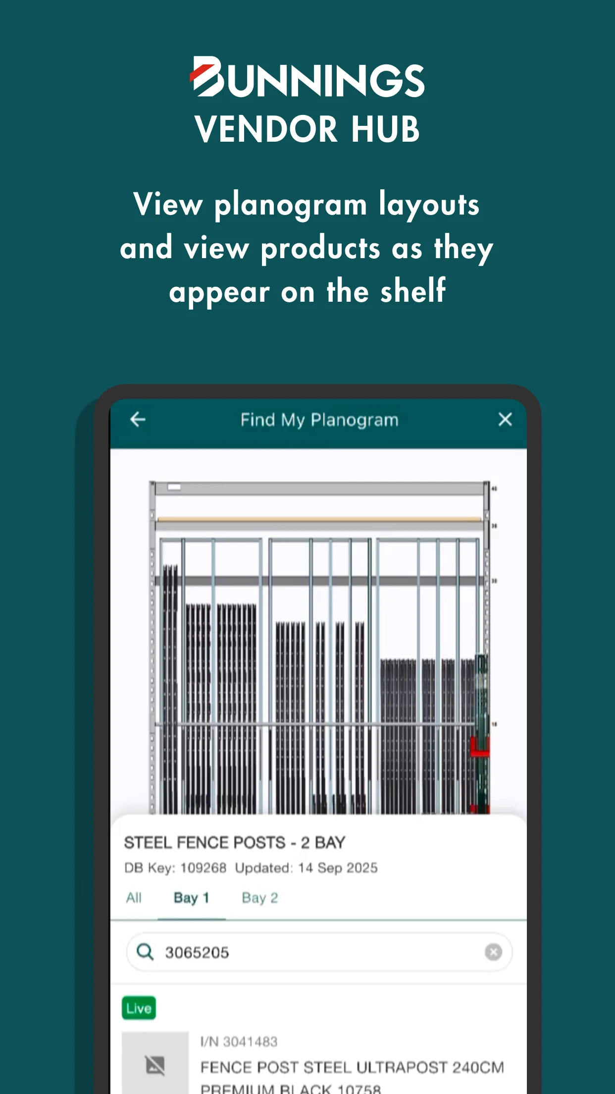 Bunnings Vendor Hub screenshot